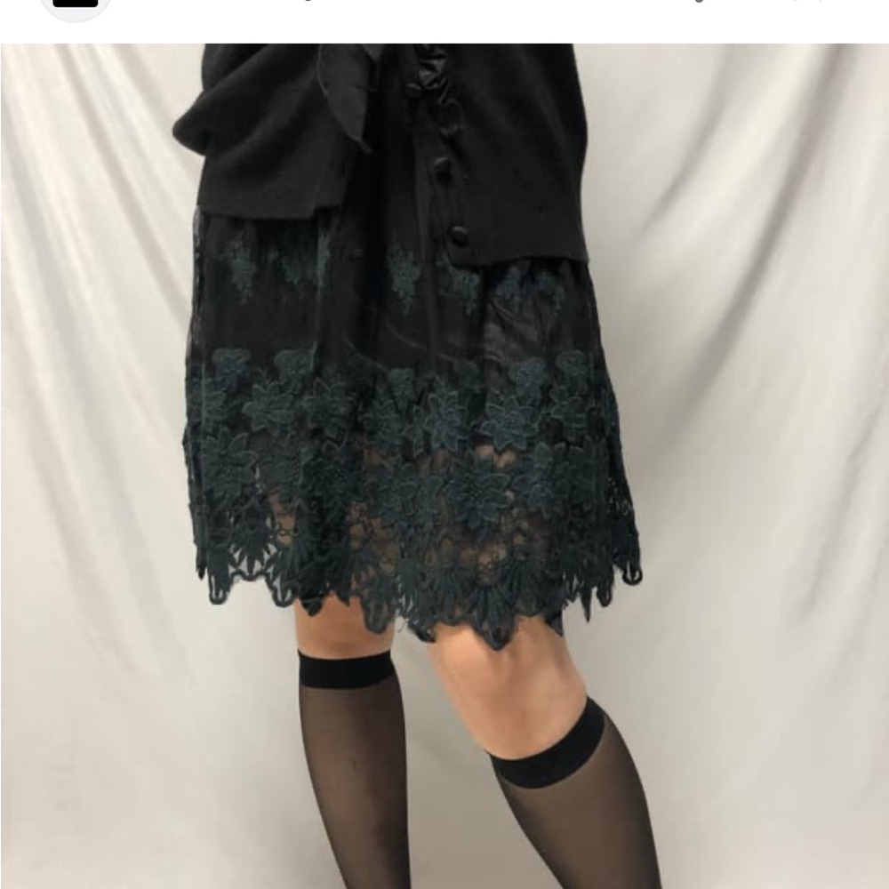 My style whimsygoth style lace tulle skirt black small